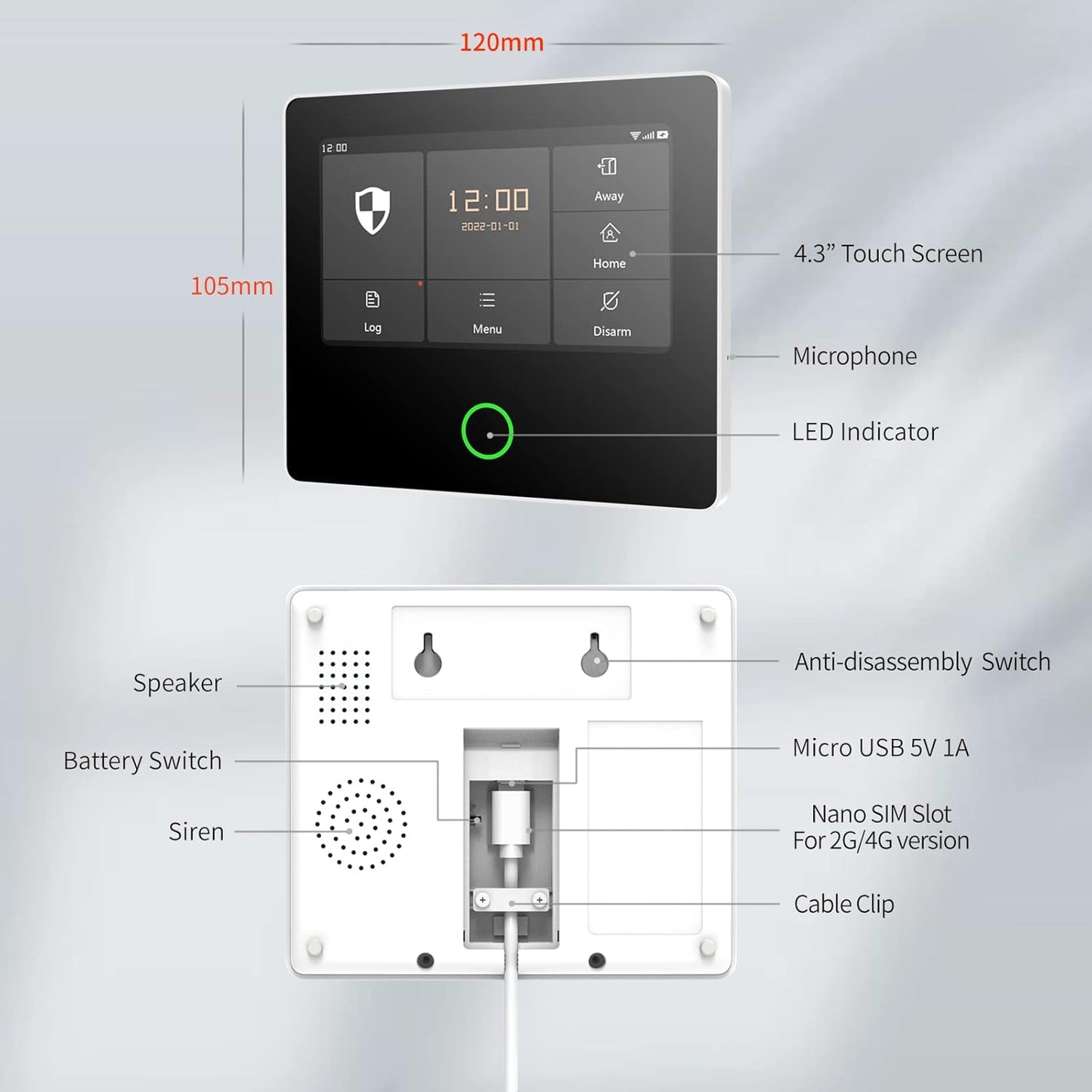 S1 - WiFi / GSM / 2G / 4G Alarmanlage für Zuhause