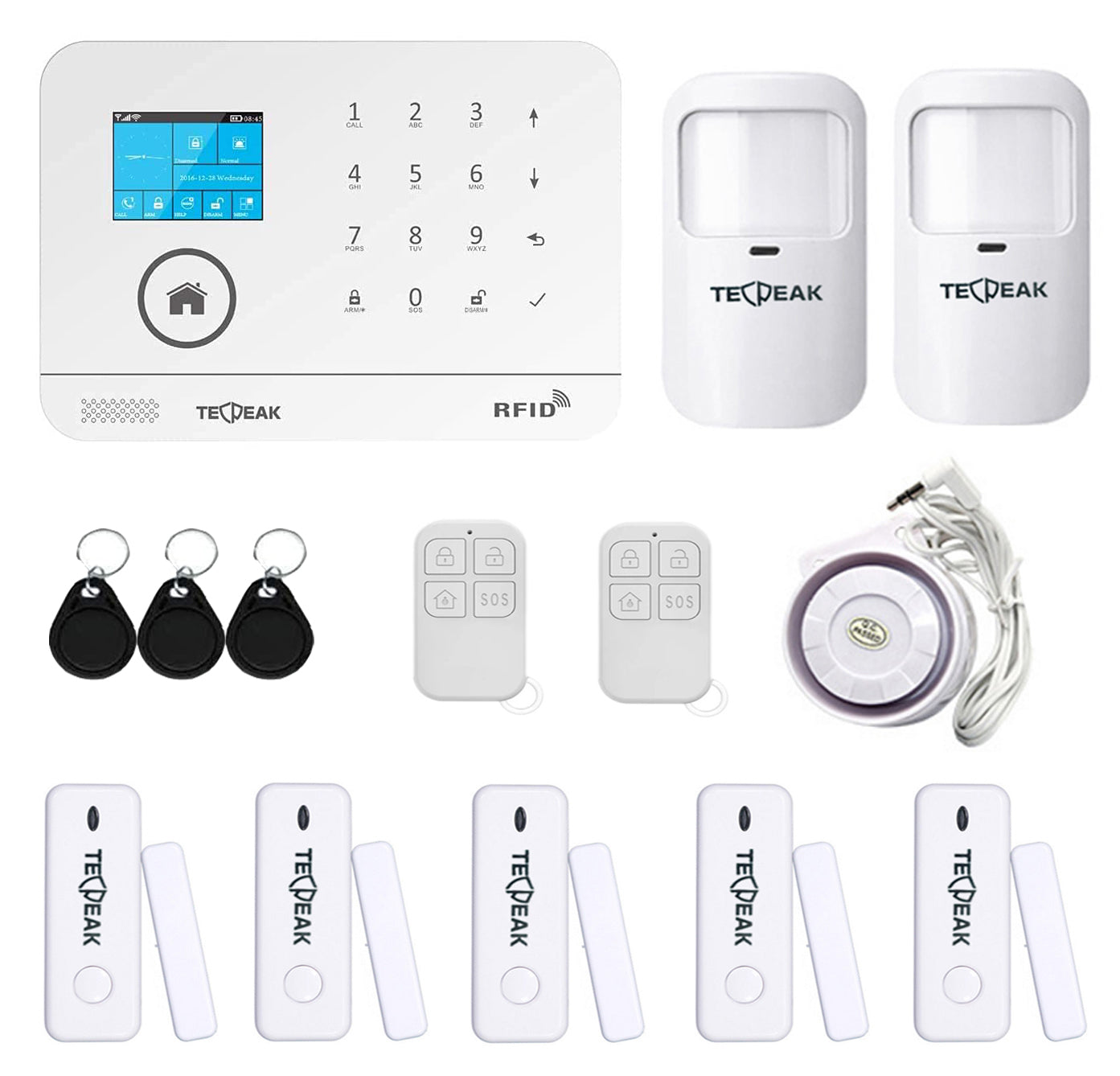 A4 - WiFi / GSM Alarma Inteligent Casa (Blanco)